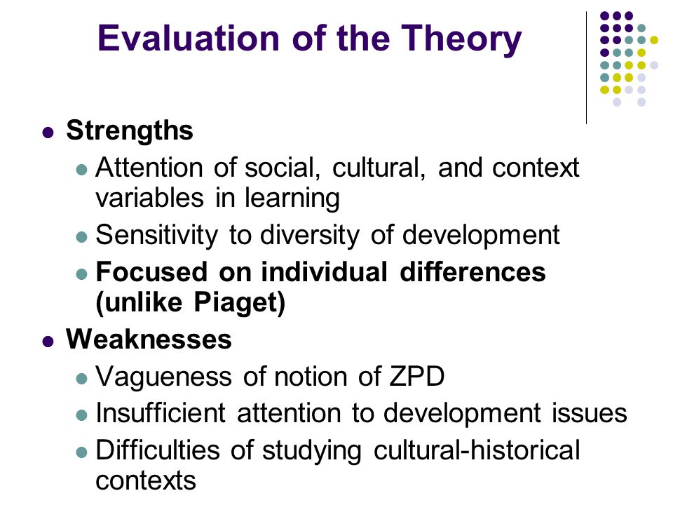 Strengths and weaknesses of vygotsky's theory sale